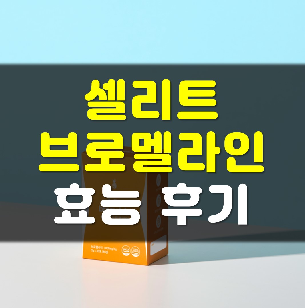 Read more about the article 셀리트 브로멜라인 효능 부작용 후기