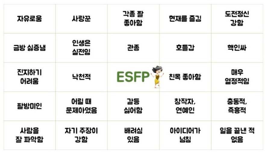 esfp-빙고