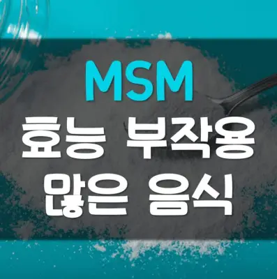 Read more about the article MSM 효능 부작용 많은 음식 알아보기