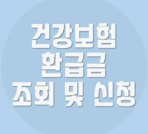 국민건강보험-환급금-조회