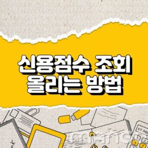 Read more about the article 신용점수 등급 조회 및 올리기 위한 방법 5가지