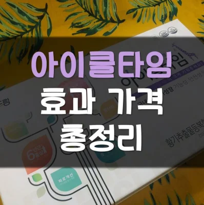 Read more about the article 아이클타임 가격 효과 총정리