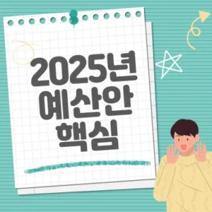 Read more about the article 2025년 예산안 핵심 사업 8가지 정리