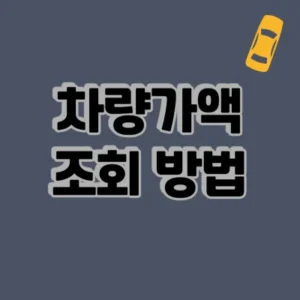 Read more about the article 차량가액 조회 방법 2가지 | 홈택스, 보험개발원