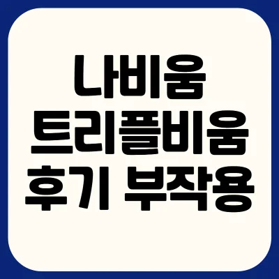 나비움-트리플비움-후기