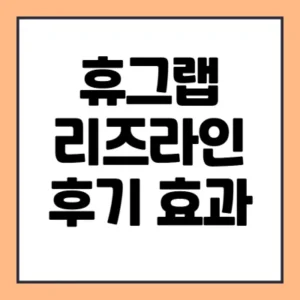 Read more about the article 휴그랩 리즈라인 후기 효과 정리