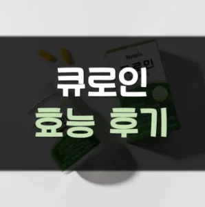 Read more about the article 테라피오 큐로인 효능 후기
