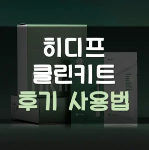 Read more about the article 히디프 클린키트 후기 사용법