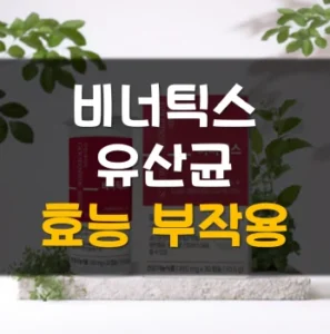 Read more about the article 비너틱스 유산균 효능 부작용 후기