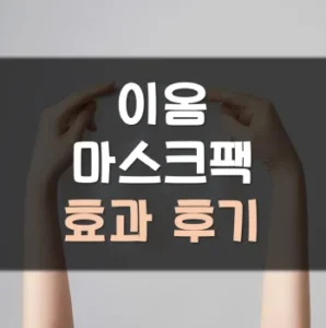 Read more about the article 이옴 마스크팩 후기 효과