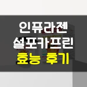 Read more about the article 인퓨라젠 설포카프린 후기 부작용 효능