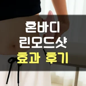 Read more about the article 혼바디 린모드샷 후기 효과 사용법