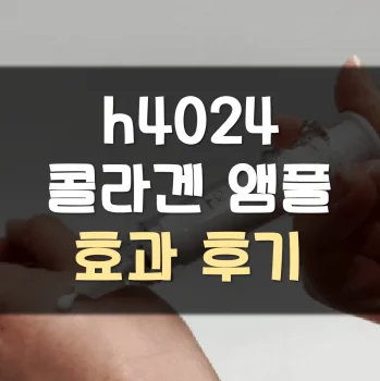 Read more about the article H4024 콜라겐 앰플 후기 효과