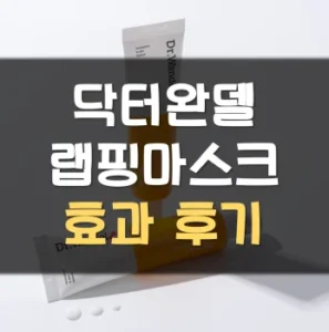Read more about the article 닥터완델 랩핑마스크 후기 효과 사용법