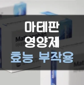 Read more about the article 마테판 영양제 효능 부작용
