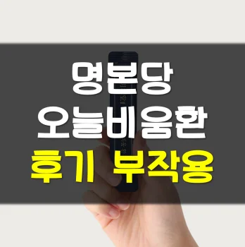명본당오늘비움환-후기