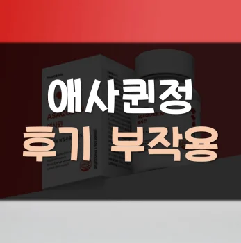 Read more about the article 애사퀸정 후기 부작용 복용법