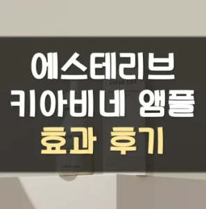 Read more about the article 에스테리브 키아비네 앰플 후기 사용법