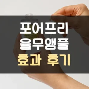 Read more about the article 포어프리 율무앰플 후기 효과 사용법