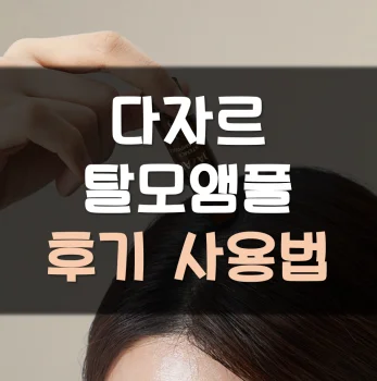 Read more about the article 다자르 탈모앰플 내돈내산 후기 부작용 사용법