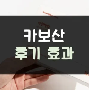Read more about the article 카보산 애사비 환 후기 효과