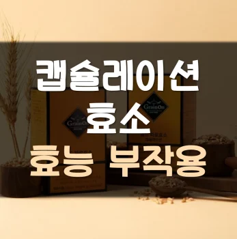 Read more about the article 캡슐레이션 효소 효능 부작용 가격