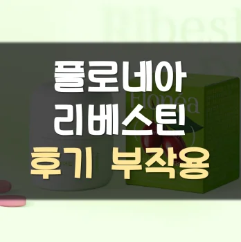 Read more about the article 플로네아 리베스틴 내돈내산 후기 부작용