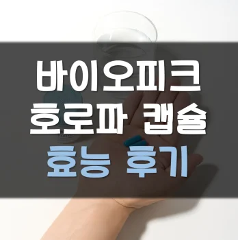 바이오피크-호로파-캡슐-후기
