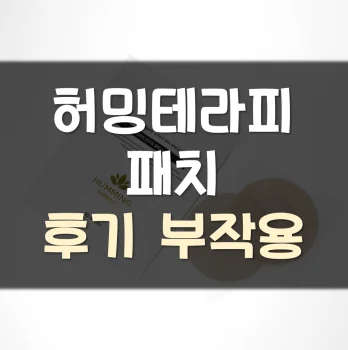 허밍테라피-패치-내돈내산-후기