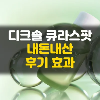 디크솔 큐라스팟-내돈내산