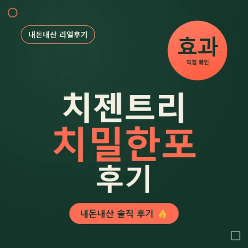 치젠트리 치밀한포 후기-효과
