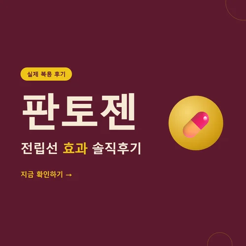 판토젠 전립선 관리