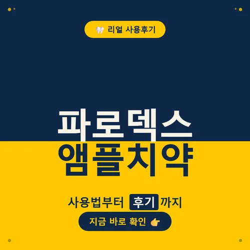 파로덱스 앰플치약-후기