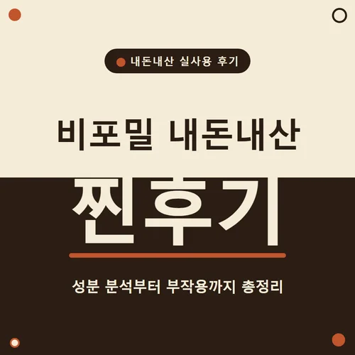 비포밀 내돈내산 찐후기:-성분