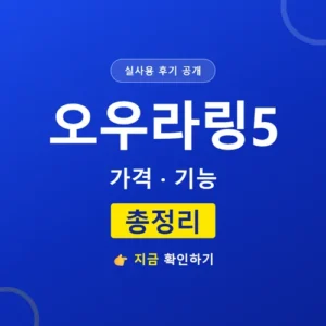Read more about the article 오우라링5 후기, 전작과 뭐가 달라졌나 가격·기능 비교