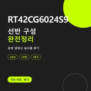 Read more about the article RT42CG6024S9 가격·선반·크기 후기
