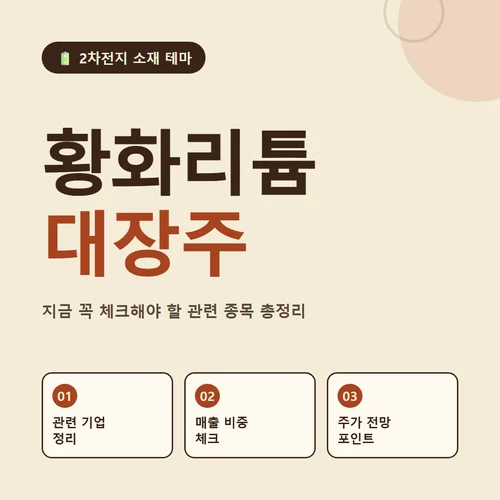 황화리튬 대장주