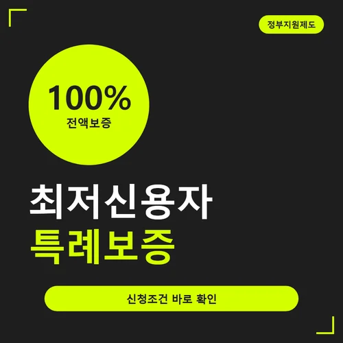 최저신용자 특례보증