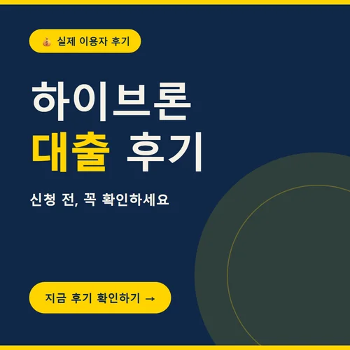 하이브론 대출-후기