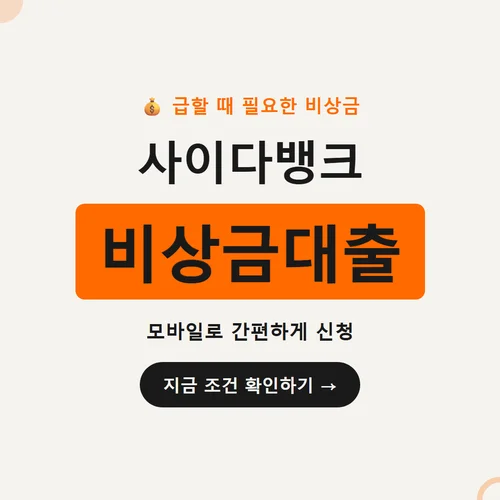 사이다뱅크 비상금대출