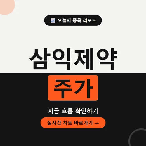 삼익제약 주가
