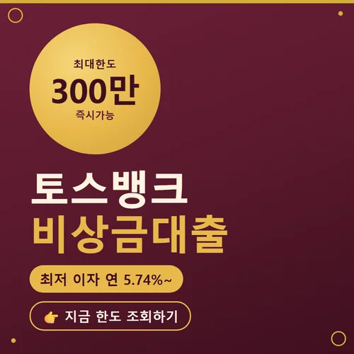토스뱅크 비상금대출-이자