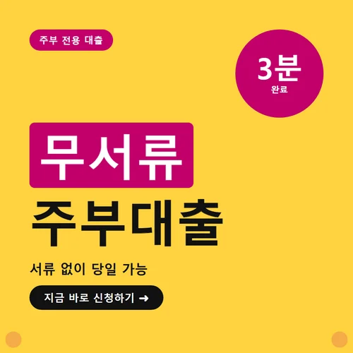 무서류 주부대출