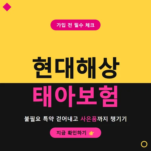현대해상 태아보험-불필요