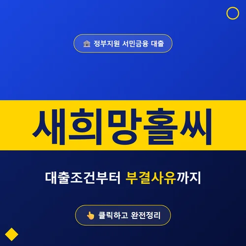 새희망홀씨-대출조건