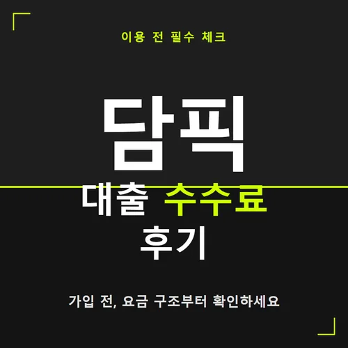담픽-수수료